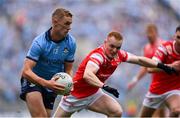 12 May 2024; Paul Mannion of Dublin in action against Donal Mc Kenny of Louth during the Leinster GAA Football Senior Championship final match between Dublin and Louth at Croke Park in Dublin. Photo by Ben McShane/Sportsfile