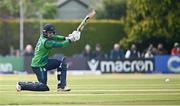 12 May 2024; Andrew Balbirnie of Ireland during match two of the Floki Men's T20 International Series between Ireland and Pakistan at Castle Avenue Cricket Ground in Dublin. Photo by Seb Daly/Sportsfile