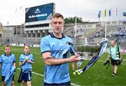 12 May 2024; Tom Lahiff of Dublin with the cup after the Leinster GAA Football Senior Championship final match between Dublin and Louth at Croke Park in Dublin. Photo by Ben McShane/Sportsfile