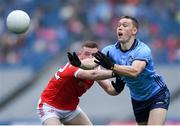 12 May 2024; Con O'Callaghan of Dublin in action against Niall Sharkey of Louth during the Leinster GAA Football Senior Championship final match between Dublin and Louth at Croke Park in Dublin. Photo by Shauna Clinton/Sportsfile