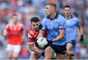 12 May 2024; Paul Mannion of Dublin is tackled by Craig Lennon of Louth during the Leinster GAA Football Senior Championship final match between Dublin and Louth at Croke Park in Dublin. Photo by Shauna Clinton/Sportsfile
