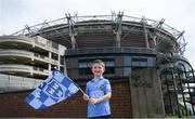 12 May 2024; Dublin supporter Maddox Killeen, aged six, from Ballyfermot in Dublin before the Leinster GAA Football Senior Championship final match between Dublin and Louth at Croke Park in Dublin. Photo by Shauna Clinton/Sportsfile