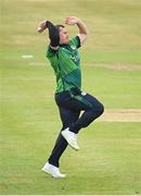 12 May 2024; Graham Hume of Ireland during match two of the Floki Men's T20 International Series between Ireland and Pakistan at Castle Avenue Cricket Ground in Dublin. Photo by Seb Daly/Sportsfile