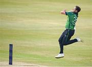 12 May 2024; Mark Adair of Ireland during match two of the Floki Men's T20 International Series between Ireland and Pakistan at Castle Avenue Cricket Ground in Dublin. Photo by Seb Daly/Sportsfile