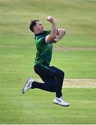 12 May 2024; Curtis Campher of Ireland during match two of the Floki Men's T20 International Series between Ireland and Pakistan at Castle Avenue Cricket Ground in Dublin. Photo by Seb Daly/Sportsfile