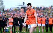 12 May 2024; Shane McPartlan of Armagh during the penalty shoot-out of the Ulster GAA Football Senior Championship final match between Armagh and Donegal at St Tiernach's Park in Clones, Monaghan. Photo by Piaras Ó Mídheach/Sportsfile