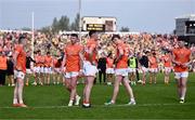 12 May 2024; Armagh penalty takers, from left, Aidan Nugent, Tiernan Kelly, Shane McPartlan, Conor Turbitt and Oisin Conaty during the penalty shoot-out of the Ulster GAA Football Senior Championship final match between Armagh and Donegal at St Tiernach's Park in Clones, Monaghan. Photo by Piaras Ó Mídheach/Sportsfile
