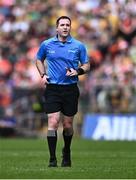 12 May 2024; Referee Martin McNally during the Ulster GAA Football Senior Championship final match between Armagh and Donegal at St Tiernach's Park in Clones, Monaghan. Photo by Piaras Ó Mídheach/Sportsfile