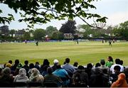 12 May 2024; A general view of action and spectators during match two of the Floki Men's T20 International Series between Ireland and Pakistan at Castle Avenue Cricket Ground in Dublin. Photo by Seb Daly/Sportsfile