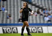 12 May 2024; Referee Marion Hayden during the Leinster LGFA Senior Football Championship final match between Dublin and Meath at Croke Park in Dublin. Photo by Harry Murphy/Sportsfile