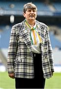 12 May 2024; Ann Molloy of the 1974 Offaly All-Ireland final team is presented to the crowd at half time of the Leinster LGFA Senior Football Championship final match between Dublin and Meath at Croke Park in Dublin. Photo by Harry Murphy/Sportsfile