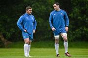 13 May 2024; Tadhg Furlong and James Ryan during a Leinster Rugby squad training at UCD in Dublin. Photo by Harry Murphy/Sportsfile
