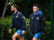 13 May 2024; Jamison Gibson-Park and Will Connors during a Leinster Rugby squad training at UCD in Dublin. Photo by Harry Murphy/Sportsfile