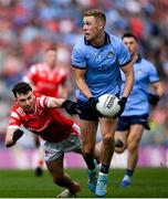 12 May 2024; Paul Mannion of Dublin in action against Craig Lennon of Louth during the Leinster GAA Football Senior Championship final match between Dublin and Louth at Croke Park in Dublin. Photo by Shauna Clinton/Sportsfile