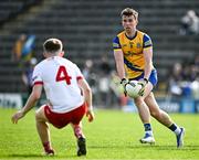 11 May 2024; Conor Ryan of Roscommon in action against Conor Devlin of Tyrone during the EirGrid GAA All-Ireland Football U20 Championship semi-final match between Roscommon and Tyrone at Kingspan Breffni in Cavan. Photo by Sam Barnes/Sportsfile