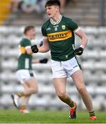 13 May 2024; Ben Murphy of Kerry celebrates after scoring his side's first goal during the Electric Ireland Munster GAA Football Minor Championship Final match between Cork and Kerry at Páirc Ui Rinn in Cork. Photo by Brendan Moran/Sportsfile