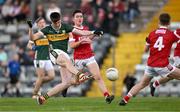13 May 2024; Ben Murphy of Kerry scores his side's first goal during the Electric Ireland Munster GAA Football Minor Championship Final match between Cork and Kerry at Páirc Ui Rinn in Cork. Photo by Brendan Moran/Sportsfile
