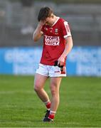 13 May 2024; A dejected Joe Mouret of Cork after the Electric Ireland Munster GAA Football Minor Championship Final match between Cork and Kerry at Páirc Ui Rinn in Cork. Photo by Brendan Moran/Sportsfile