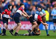 11 May 2024; Action from the Bank of Ireland Half-time Minis match between Old Wesley and MU Barnhall at the United Rugby Championship match between Leinster and Ospreys at the RDS Arena in Dublin. Photo by Ben McShane/Sportsfile