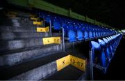 11 May 2024; A general view of the Anglesea Stand seating before the United Rugby Championship match between Leinster and Ospreys at the RDS Arena in Dublin. Photo by Ramsey Cardy/Sportsfile