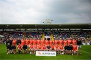 12 May 2024; The Armagh team before the Ulster GAA Football Senior Championship final match between Armagh and Donegal at St Tiernach's Park in Clones, Monaghan. Photo by Ramsey Cardy/Sportsfile