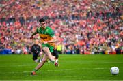 12 May 2024; Michael Langan of Donegal in the penalty shoot-out of the Ulster GAA Football Senior Championship final match between Armagh and Donegal at St Tiernach's Park in Clones, Monaghan. Photo by Ramsey Cardy/Sportsfile