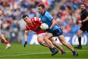 12 May 2024; Jack McCaffrey of Dublin and Dan Corcoran of Louth during the Leinster GAA Football Senior Championship final match between Dublin and Louth at Croke Park in Dublin. Photo by Ben McShane/Sportsfile