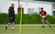 14 May 2024; Munster forwards coach Andi Kyriacou looks on as John Hodnett trains during Munster rugby squad training at University of Limerick in Limerick. Photo by Brendan Moran/Sportsfile