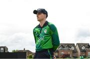 14 May 2024; Ireland captain Lorcan Tucker before match three of the Floki Men's T20 International Series between Ireland and Pakistan at Castle Avenue Cricket Ground in Dublin. Photo by Sam Barnes/Sportsfile