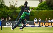 14 May 2024; Andrew Balbirnie of Ireland bats during match three of the Floki Men's T20 International Series between Ireland and Pakistan at Castle Avenue Cricket Ground in Dublin. Photo by Sam Barnes/Sportsfile