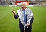 14 May 2024; Jibril Rajoub, president of the Palestinian Football Association and chair of the Palestinian Olympic Committee, during a photocall ahead of the International Solidarity Match between Bohemians women's team and Palestine women's team to be played on Wednesday, May 15, at Dalymount Park in Dublin. Photo by Stephen McCarthy/Sportsfile