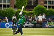 14 May 2024; Graham Hume of Ireland bats during match three of the Floki Men's T20 International Series between Ireland and Pakistan at Castle Avenue Cricket Ground in Dublin. Photo by Sam Barnes/Sportsfile