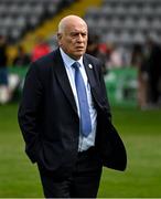 14 May 2024; Jibril Rajoub, president of the Palestinian Football Association and chair of the Palestinian Olympic Committee, during a photocall ahead of the International Solidarity Match between Bohemians women's team and Palestine women's team to be played on Wednesday, May 15, at Dalymount Park in Dublin. Photo by Stephen McCarthy/Sportsfile