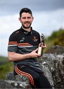 15 May 2024; PwC GAA/GPA Player of the Month for April in football, Ryan McHugh of Donegal, with his award at his club CLG Chill Chartha, Donegal. Photo by Ramsey Cardy/Sportsfile