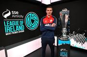 15 May 2024; Shelbourne's Sean Boyd at Virgin Media Television in Ballymount, Dublin, as Virgin Media Television is set to broadcast a huge week of live football in Ireland, with the Europa League final and two League of Ireland games. Photo by Stephen McCarthy/Sportsfile