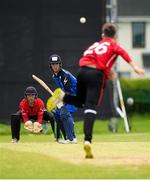 15 May 2024; Gavin Hoey of Leinster Lightning in action during the Inter-Provincial IP50 Cup match between Leinster Lightning and Munster Reds at Sydney Parade, Sandymount in Dublin. Photo by Matt Browne/Sportsfile