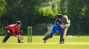 15 May 2024; Reuben Wilson of Leinster Lightning in action during the Inter-Provincial IP50 Cup match between Leinster Lightning and Munster Reds at Sydney Parade, Sandymount in Dublin. Photo by Matt Browne/Sportsfile