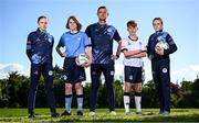 15 May 2024; DDSL director of football Barry Ferguson, centre, with Stella Maris players, from left, Erin Costigan, Matthew Dunphy, Tom Noble and Lexi Beale, pictured at the announcement of O'Neills Sportswear's partnership with the DDSL as the official kit supplier, at the National Sports Campus in Abbotstown, Dublin. Photo by Seb Daly/Sportsfile