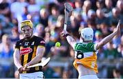 15 May 2024; Marty Murphy of Kilkenny in action against Brecon Kavanagh of Offaly during the oneills.com Leinster GAA Hurling U20 Championship semi-final match between Offaly and Kilkenny at Glenisk O'Connor Park in Tullamore, Offaly. Photo by Piaras Ó Mídheach/Sportsfile