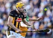 15 May 2024; Marty Murphy of Kilkenny in action against Ben Miller of Offaly during the oneills.com Leinster GAA Hurling U20 Championship semi-final match between Offaly and Kilkenny at Glenisk O'Connor Park in Tullamore, Offaly. Photo by Piaras Ó Mídheach/Sportsfile