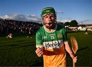 15 May 2024; Adam Screeney of Offaly celebrates after his side's victory in the oneills.com Leinster GAA Hurling U20 Championship semi-final match between Offaly and Kilkenny at Glenisk O'Connor Park in Tullamore, Offaly. Photo by Piaras Ó Mídheach/Sportsfile