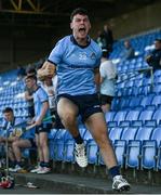 15 May 2024; Callum Walsh of Dublin celebrates his side's third goal during the oneills.com Leinster GAA Hurling U20 Championship semi-final match between Dublin and Galway at Laois Hire O'Moore Park in Portlaoise, Laois. Photo by David Fitzgerald/Sportsfile