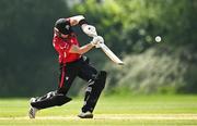 16 May 2024; Ali Frost of Munster Reds bats during the Inter-Provincial IP20 Trophy match between Leinster Lightning and Munster Reds at Sydney Parade, Sandymount in Dublin. Photo by Harry Murphy/Sportsfile