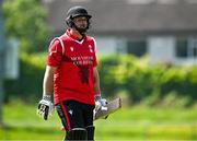 16 May 2024; Brandon Kruger of Munster Reds walks after being caught out during the Inter-Provincial IP20 Trophy match between Leinster Lightning and Munster Reds at Sydney Parade, Sandymount in Dublin. Photo by Harry Murphy/Sportsfile