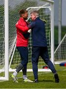 16 May 2024; Newly appointed manager Stephen Kenny with goalkeeper Danny Rogers during a St Patrick's Athletic training session at Sport Ireland Campus in Abbotstown, Dublin. Photo by Stephen McCarthy/Sportsfile