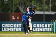 16 May 2024; Chris de Freitas of Leinster Lightning bats during the Inter-Provincial IP20 Trophy match between Leinster Lightning and Munster Reds at Sydney Parade, Sandymount in Dublin. Photo by Harry Murphy/Sportsfile