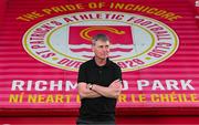 16 May 2024; Stephen Kenny poses for a portrait after being unveiled as the new St Patrick's Athletic manager at Richmond Park in Dublin. Photo by Stephen McCarthy/Sportsfile