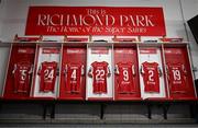 17 May 2024; A general view of the St Patrick's Athletic dressing room before the SSE Airtricity Men's Premier Division match between St Patrick's Athletic and Derry City at Richmond Park in Dublin. Photo by Stephen McCarthy/Sportsfile