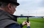 17 May 2024; Drogheda United club secretary Jim McCardle records the pitch on his DJ3 camera before the SSE Airtricity Men's Premier Division match between Drogheda United and Galway United at Weavers Park in Drogheda, Louth.  Photo by Shauna Clinton/Sportsfile