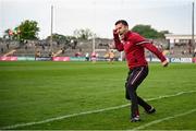 17 May 2024; Cork manager Ben O'Connor celebrates after his side scored a late goal during the oneills.com Munster GAA U20 Hurling Championship semi-final match between Clare and Cork at Cusack Park in Ennis, Clare. Photo by Brendan Moran/Sportsfile